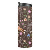 Magical Folk Art Deer in a Woodland Forest Thermosbeker (Geroteerd rechts)