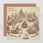 Magical Forest Boho Christmas Feestdagenkaart (Voorkant / Achterkant)