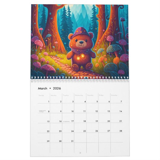 Magical Forest Creatures Fantasy 2026 Kalender (Mar 2026)