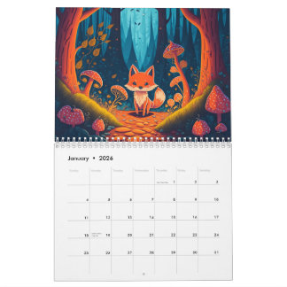 Magical Forest Creatures Fantasy 2026 Kalender