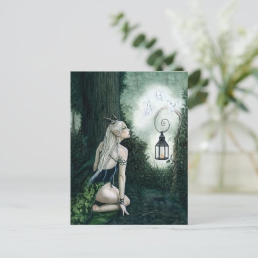 Magical Forest Elf Briefkaart (Staand voorkant)