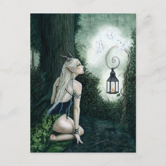 Magical Forest Elf Briefkaart (Voorkant)