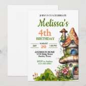 Magical Forest Fairy House Verjaardag Kaart (Voorkant / Achterkant)