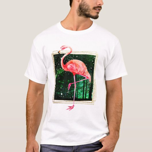 Magical Forest Flamingo T-shirt (Voorkant)