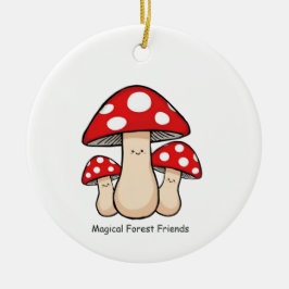 Magical Forest Friends – Cute Illustration Keramisch Ornament