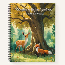 Magical Forest Golden Tree Deer Fox Notitieboek