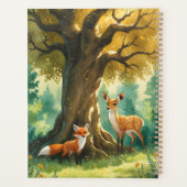 Magical Forest Golden Tree Deer Fox Planner (Achterkant)