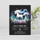 Magical Forest Horse Verjaardag Kaart (Staand voorkant)