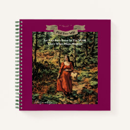 Magical Forest Medieval Woman Love Quote Journal Notitieboek