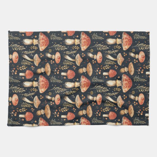 Magical Forest Mushroom Keukenhanddoek (Horizontaal)