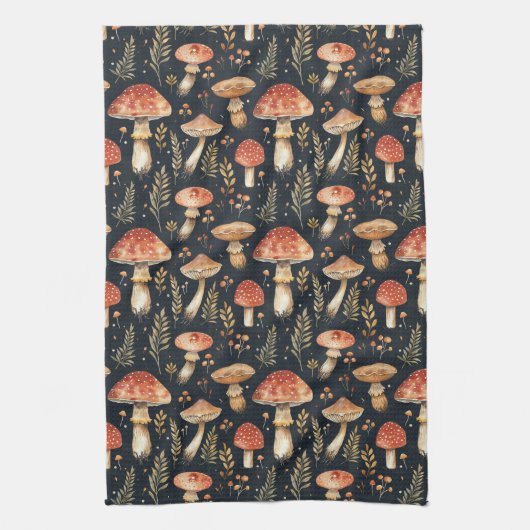Magical Forest Mushroom Keukenhanddoek (Verticaal)