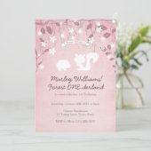 Magical Forest ONEderland Girl 1st Birthday Kaart (Staand voorkant)