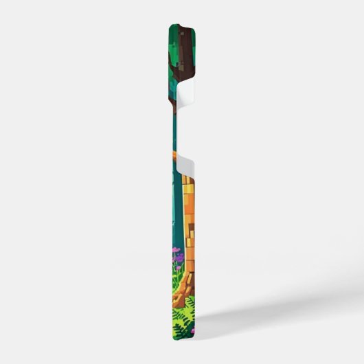 Magical Forest Pixel Art gepersonaliseerde naam iPhone Hoesje (Linkerkant)