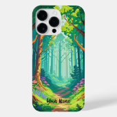 Magical Forest Pixel Art gepersonaliseerde naam iPhone Hoesje (Achterkant)