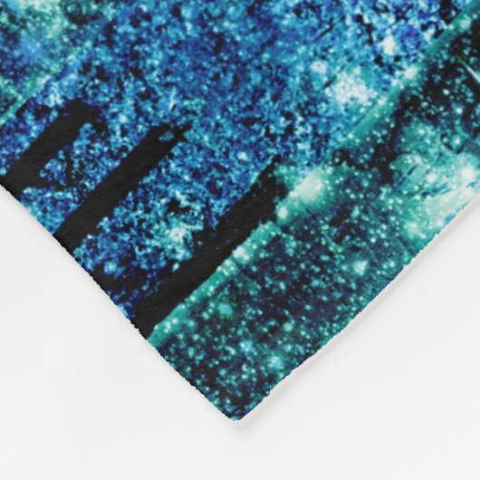 Magical Forest Turquoise Blauwgroen Fleece Deken (Hoek)