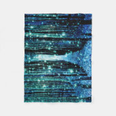 Magical Forest Turquoise Blauwgroen Fleece Deken (Voorkant)