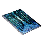 Magical Forest Turquoise Blauwgroen Notitieboek (Rechterzijde)