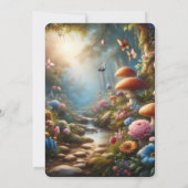 Magical Forest verjaardagsfeestuitnodiging Kaart (Achterkant)