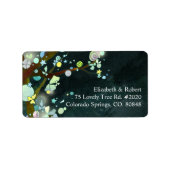 Magical Forest Woodland Wedding Address Etiket (Voorkant)