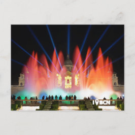 Magical fountain, Barcelona, Spain Briefkaart
