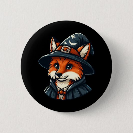 Magical Fox beroemd gemaakt door Wizard Fantasy Ronde Button 5,7 Cm (Voorkant)