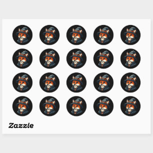 Magical Fox beroemd gemaakt door Wizard Fantasy Ronde Sticker
