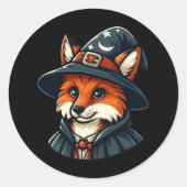 Magical Fox beroemd gemaakt door Wizard Fantasy Ronde Sticker (Voorkant)