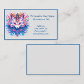 Magical Fox Fantasy Dier Kleurrijke Anime Visitekaartje (Voorkant / Achterkant)