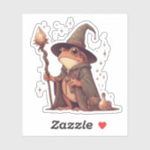 Magical Frog Wizard Sticker (Vel)