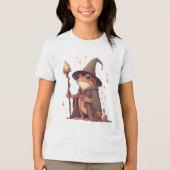 Magical Frog Wizard Tri-Blend Shirt (Voorkant)