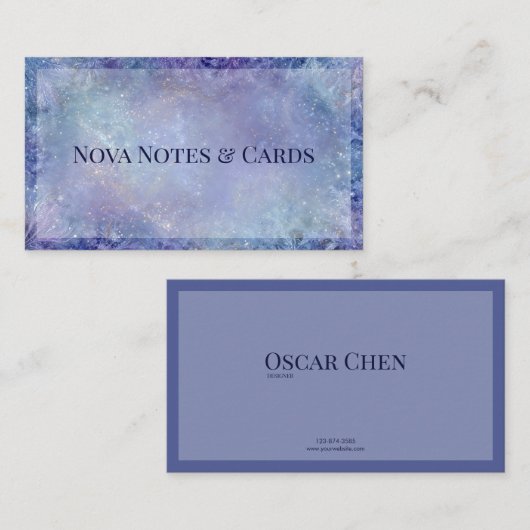 Magical Frozen Galaxy wintervorst Visitekaartje (Voorkant / Achterkant)