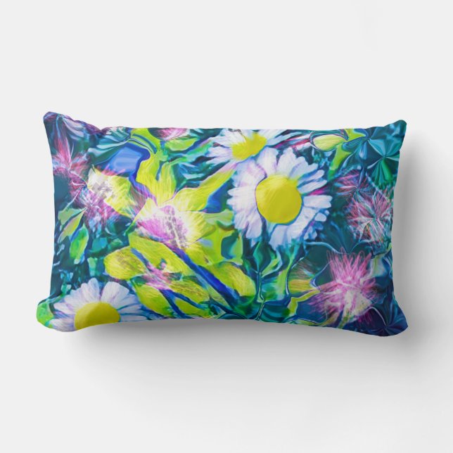 Magical Fun Daisy Fantasy Lumbar Pillow Kussen (Voorkant)