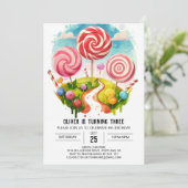 Magical Fun Lollipop Verjaardag Kaart (Staand voorkant)