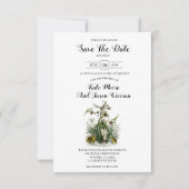Magical Garden Wedding Burgundy Green Save The Date (Voorkant)