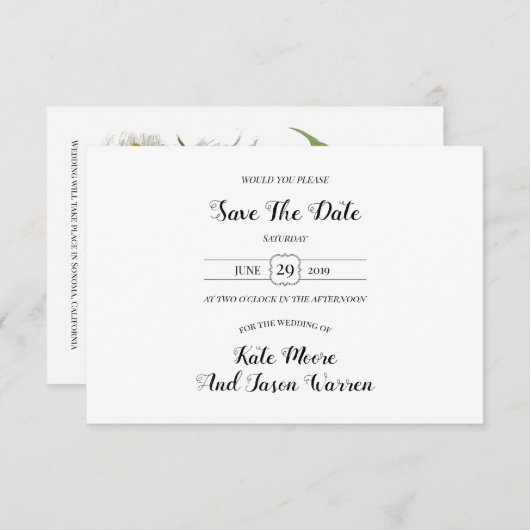 Magical Garden Wedding Save The Date (Voorkant / Achterkant)