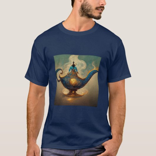 Magical Genie Lamp Ontworpen T-shirt (Voorkant)