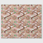 Magical Gingerbread Village Cadeaupapier (Vlak)