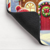 Magical Gingerbread Wonderland: Festive Snowman an Muismat (Hoek)