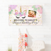 Magical Girls Photo Unicorn Birthday Party Spandoek (Insitu)