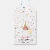 Magical Girly Unicorn & Stars Persoonlijk Cadeaulabel (Voorkant)