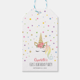Magical Girly Unicorn & Stars Persoonlijk Cadeaulabel