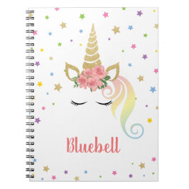 Magical Girly Unicorn & Stars Persoonlijk Notitieboek