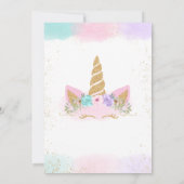 Magical Glitter Unicorn Birthday Kaart (Achterkant)