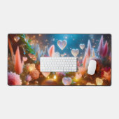 Magical Glowing Flowers Heart Garden Bureaumat (Keyboard & Muis)