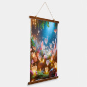 Magical Glowing Flowers Heart Garden  Hangend Wandkleed (Gebogen)