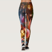 Magical Glowing Flowers Heart Garden  Leggings (Achterkant)