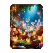 Magical Glowing Flowers Heart Garden  Magneet (Verticaal)