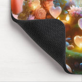 Magical Glowing Flowers Heart Garden Muismat (Hoek)