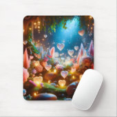 Magical Glowing Flowers Heart Garden Muismat (Met muis)