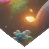 Magical Glowing Flowers Heart Garden  Tafelkleed (Gekanteld)